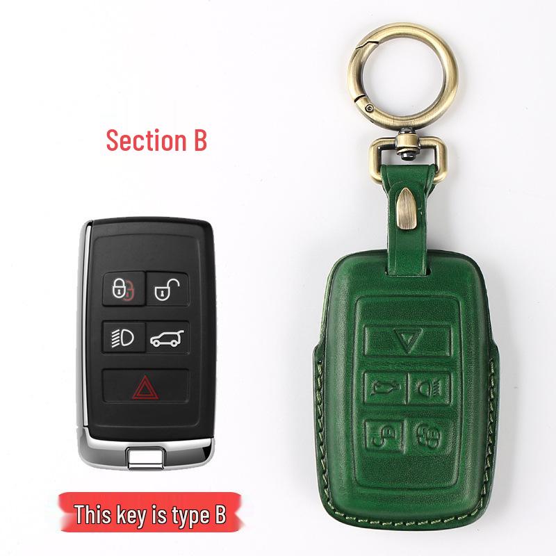 Genuine Leather Key Case for Land Rover Discovery, Sport, Evoque, and Jaguar 2020