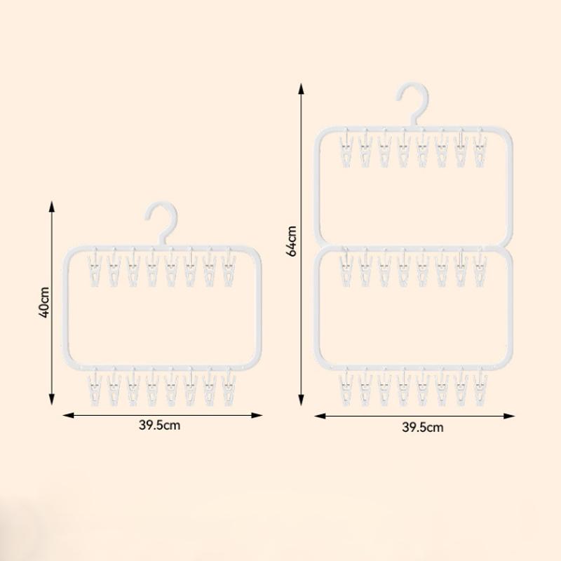 Socken-Trockenständer mit mehreren Clips, multifunktional, abnehmbar, platzsparend, Socken, Unterwäsche, Babyspeichel, Handtuch, Haushalts-Aufbewahrungsständer