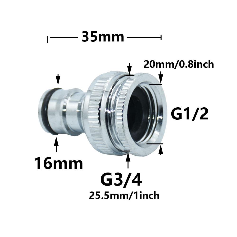 Brass 16mm Nipple Quick Connector 1/2'' 3/4'' 1'' Thread Hose Quick Connector Car wash Garden Irrigation Water Gun Fitting