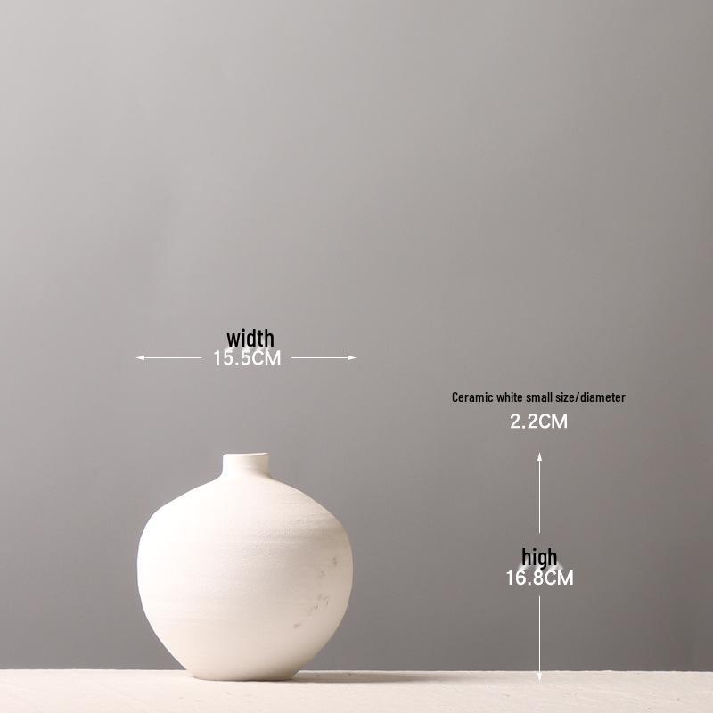 

Elegant Modern Matte White Ceramic Flower Vase for Tabletop Decoration