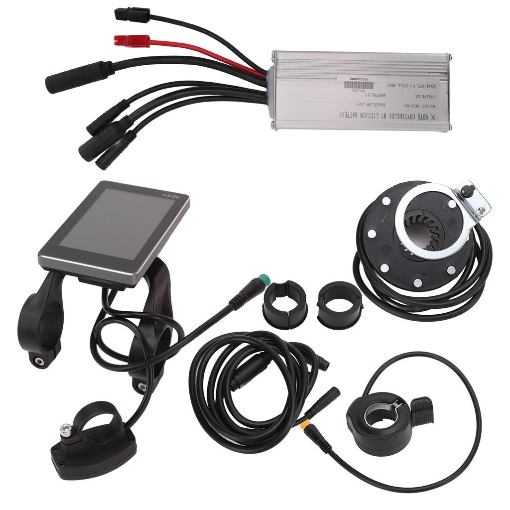 Fahrrad Lithium-Batterie Conversion Kit 22A Controller GD06 Display 1 zu 2 Anschluss Linie Kit für