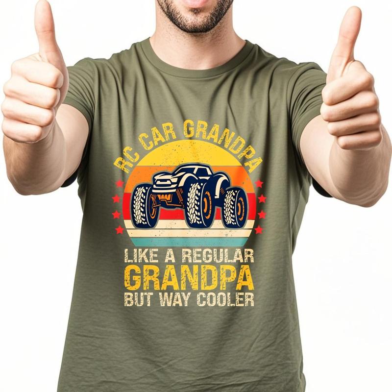 Vintage Summer Women tshirt Rc Car Grandpa Like A Regular Grandpa But Way Cooler Short Sleeve Solid Color ONeck Tshirt