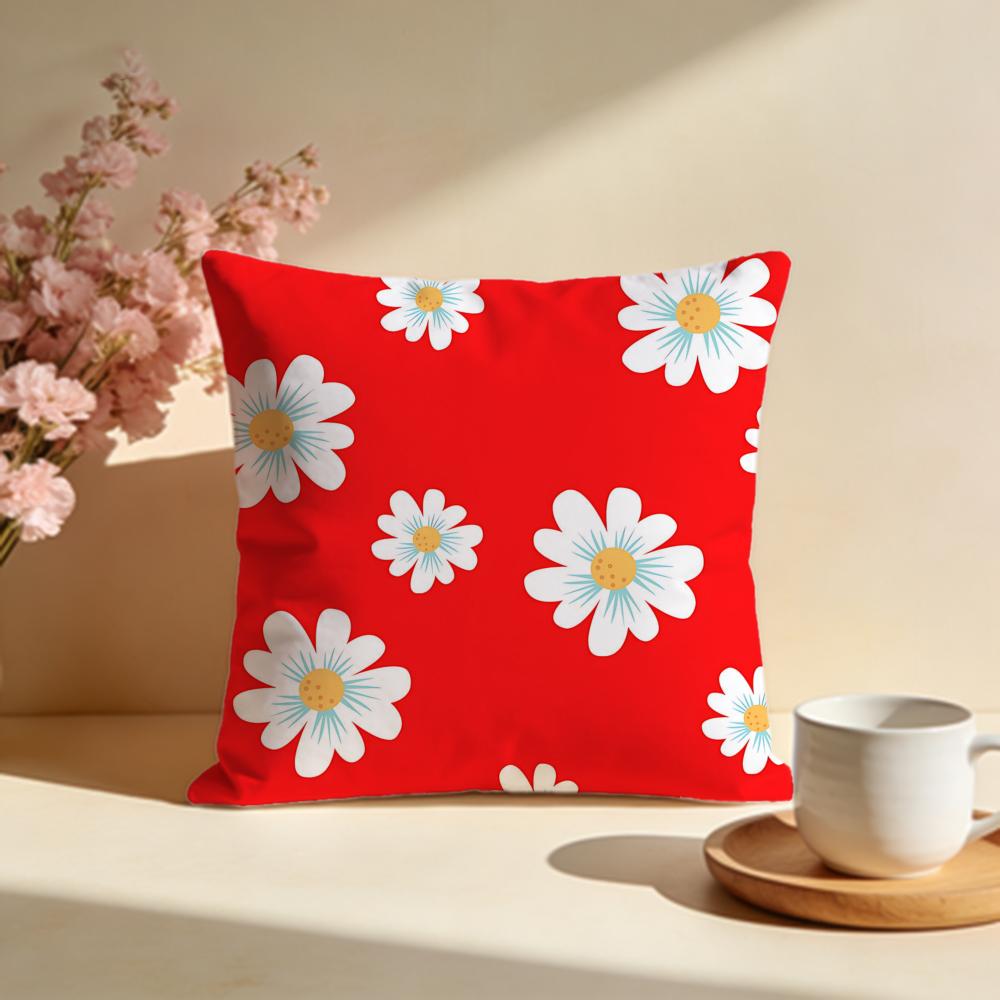Fresh Daisy Cushion Cover Soft Pillow Cases for Home Bedroom Living Room Sofa