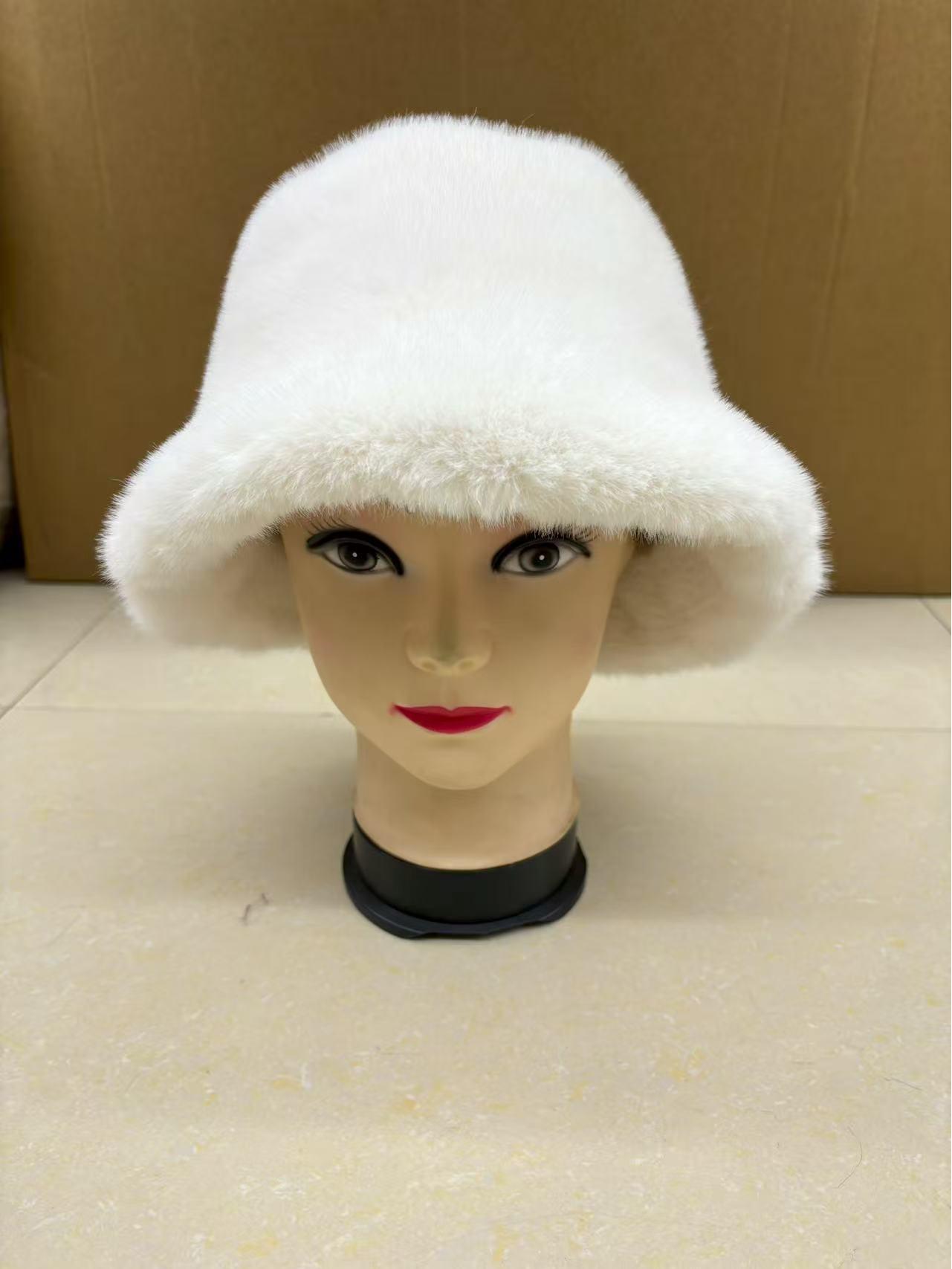 

Утепленная монгольская шляпа-ведро из искусственного меха норки с защитой ушей для осени и зимы One Size белый