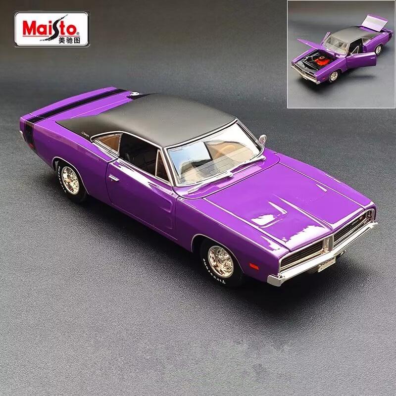 

Maisto 1:18 1969 Dodge Challenger R/T Alloy Muscle Sports Car Model Diecast Metal Racing Car Vehicles Model Simulation Kids Gift