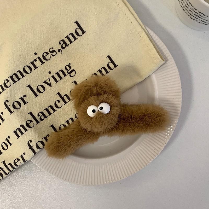 

Плюшевые Глаза Большие Краб Заколки для Волос Женские Девичьи Пушистые Искусственный Мех Держатель для Хвоста Зажимы для Волос Заколки Аксессуары для Волос Зима