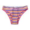 Women's Rainbow Striped Low-Rise Pure Cotton Panties - Cute & Breathable with Half Hip Coverage for Teens