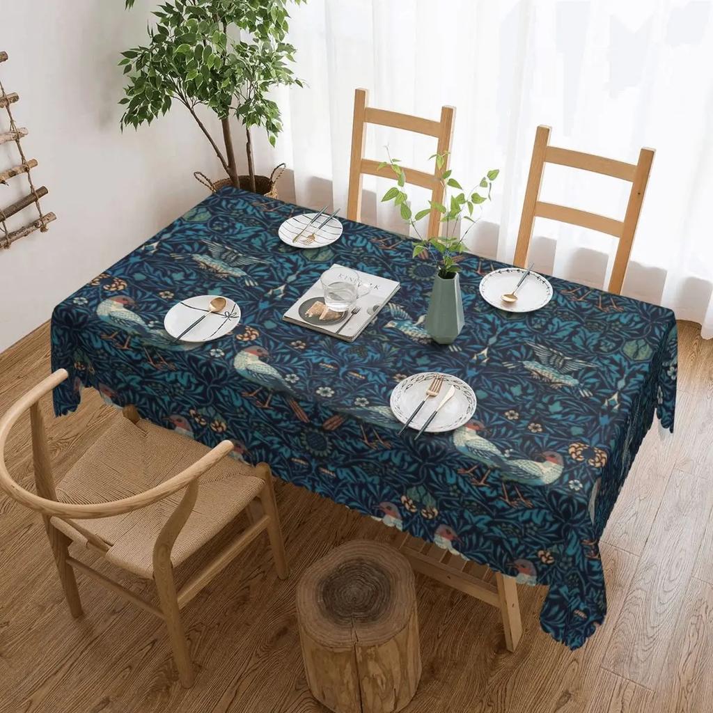 William Morris Bullerswood Custom Rectangular Waterproof Oilproof Tablecloth Table Cover for Dining Events Table Cloth