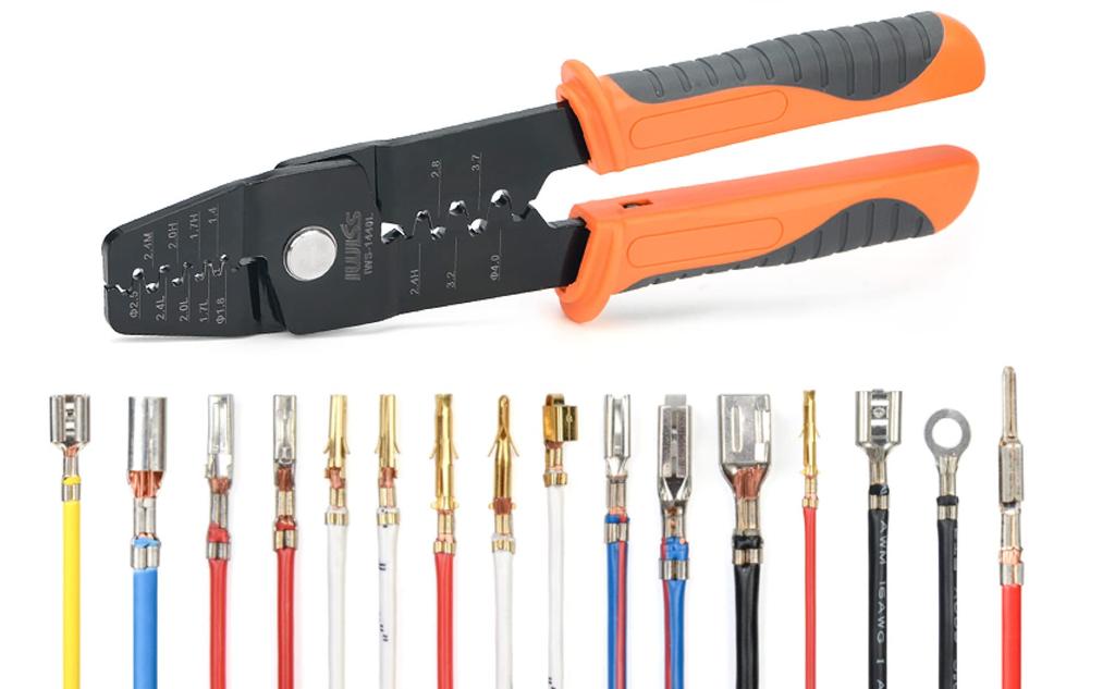 IWISS Crimping Pliers for Open Barrel Contacts with Stepped Dies for a Thin Finish IWS-1440L General-Purpose