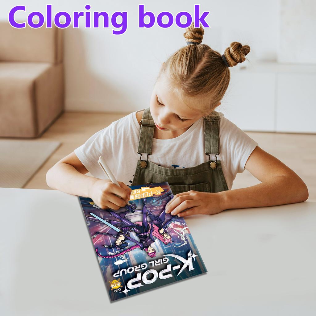 Anime Peripheral Picture Book Peripheral Coloring Book Line Drafts Children's Brochure Coloring Drawing