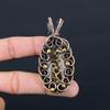 Beautiful Turritella Fossil Gemstone Pure Copper Wire Wrapped Handmade Jewelry Pendant