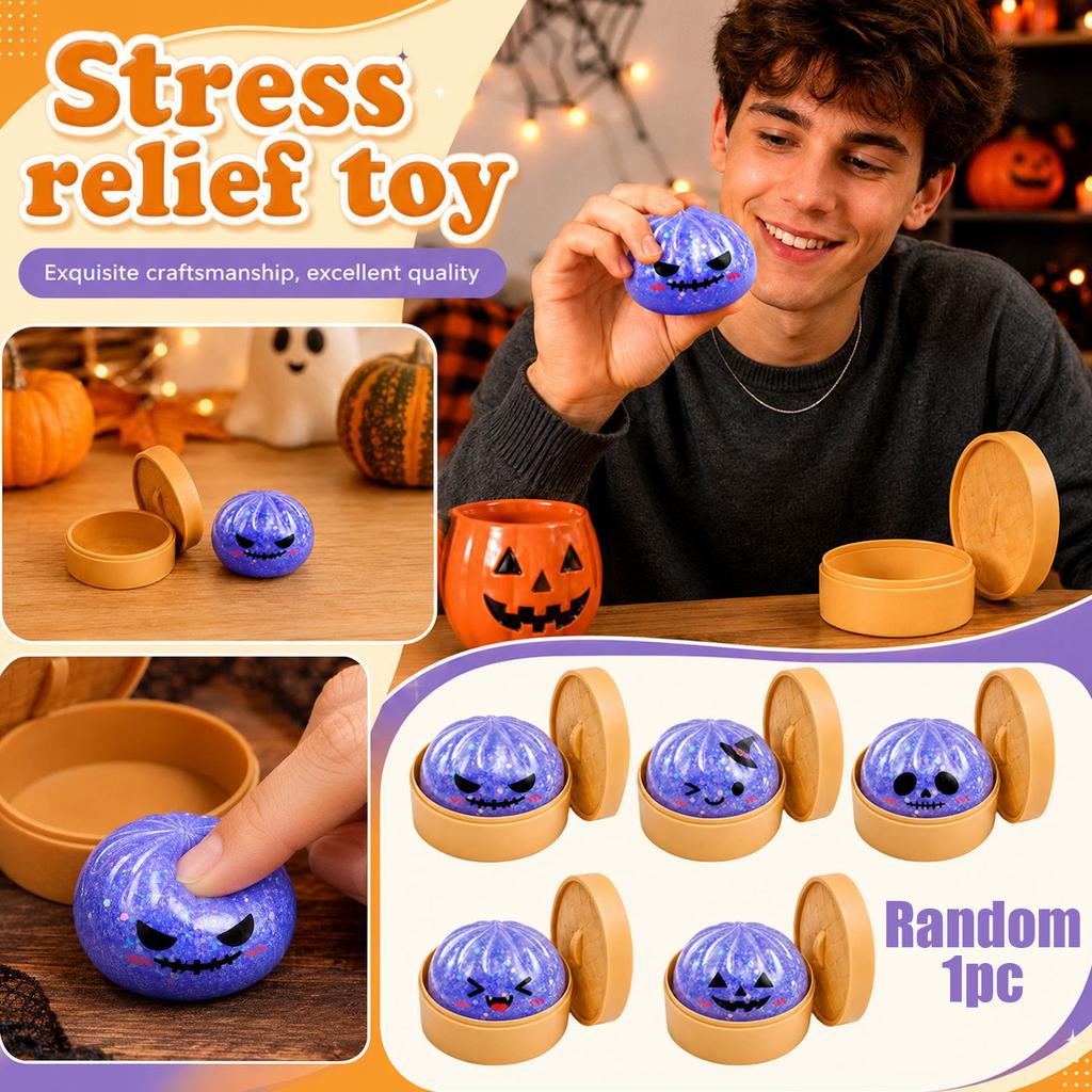 Cute Dumpling Stress Ball with Steamer for Kids and Adults - Soft Slow Sensory Toy (Random )