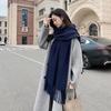Mink hair scarf light luxury high-end imitation cashmere scarf women's winter Korean atmosphere men's shawl scarf autumn and winter