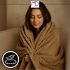 Brown Embossed Striped Blanket 200x220 Cm Plaid Bed Armchair Warm Gift