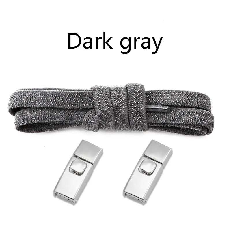 1Pair 8MM Flat Tennis No Tie Shoelace Press Lock Shoelaces Without Ties Elastic Laces Sneakers Adult Kids for Shoes Accessories