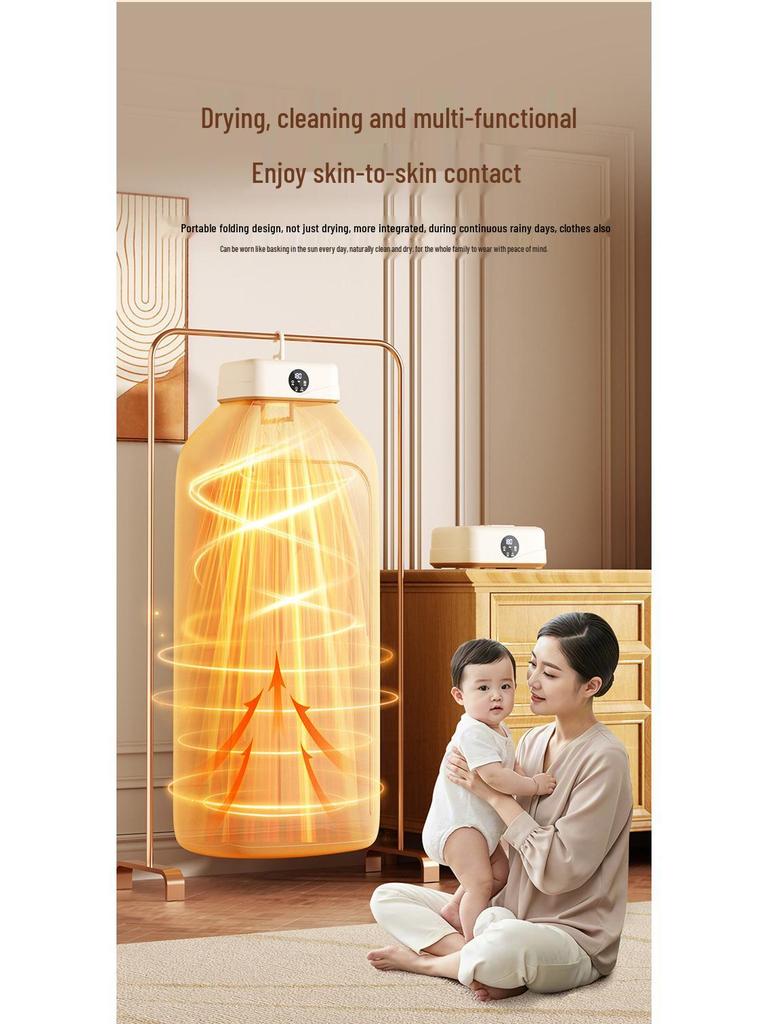 Portable Foldable Clothes Dryer for Adults & Children, Compact Air Drying Solution for Home or Dormitory