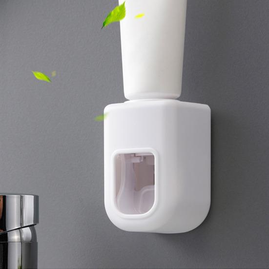 Wall Mounted Toothpaste Dispenser Adhesive Toothpaste Holder No Drilling Automatic Toothpaste Squeezer for Kids And Adults Bathroom