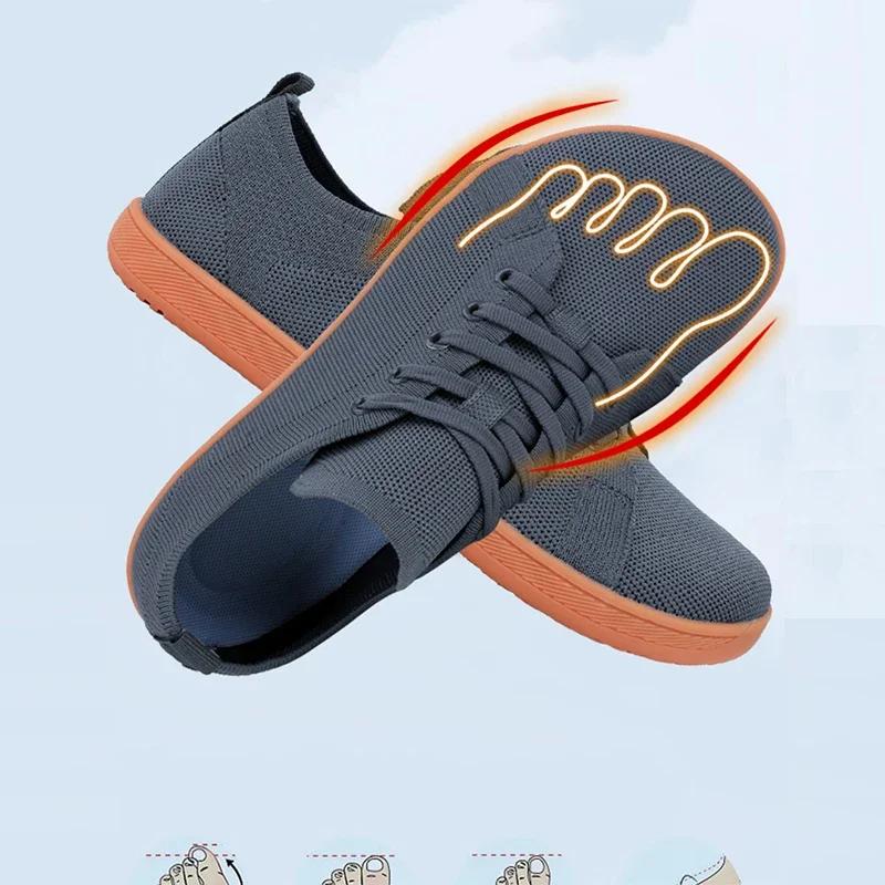Summertime Breathable Shoes Unisex Wide Barefoot Shoes for Men Women Outdoor Trail Running Minimalist Walking Shoes
