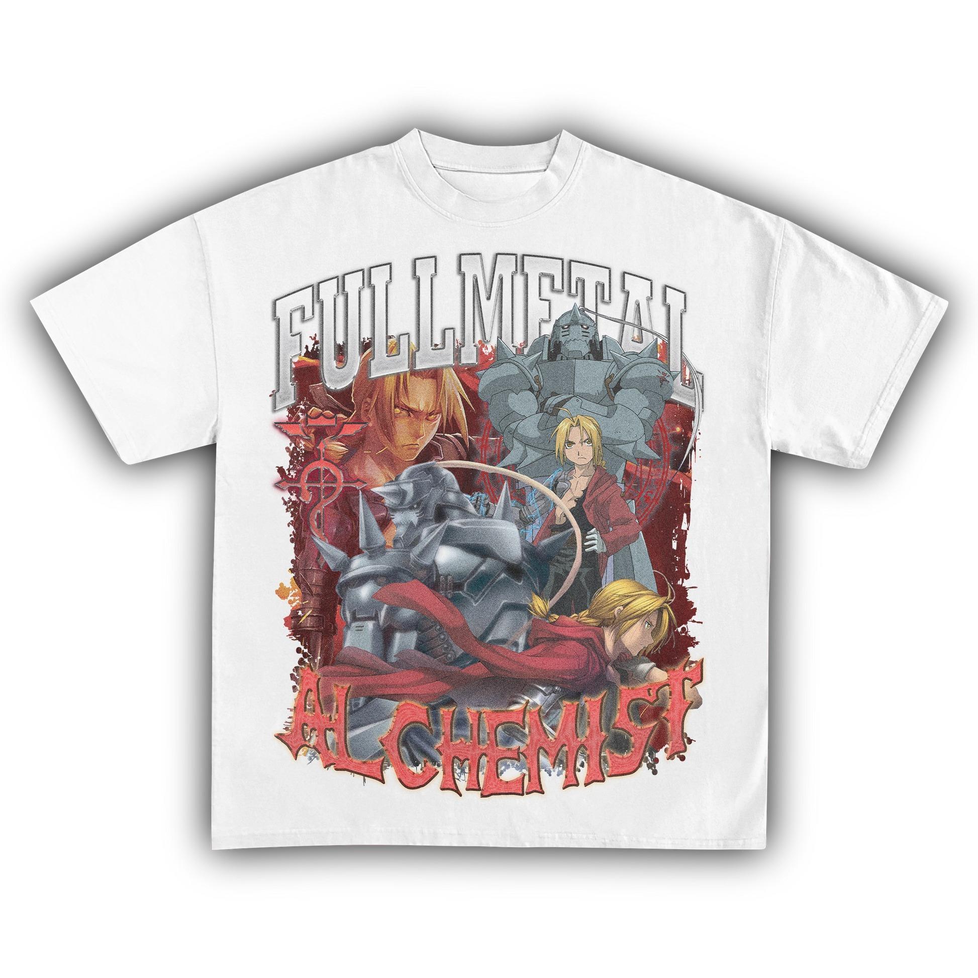 

Fullmetal Alchemist T-Shirt Men Women Edward & Alphonse Anime Graphic Cotton Short Sleeve Streetwear Tee S разноцветный