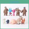 Entzückendes 10er-Set Masha und der Bär Actionfiguren Niedliche Puppen Kuchenaufsatz Spielset Ideal für Besondere Anlässe
