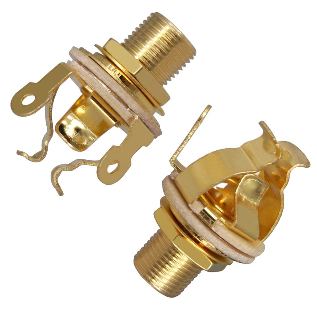1/4 Guitar Jack Mono Input Jack Metal Electric Guitar Replacement Mono Input or Output Jack Socket 6.35mm Guitar Part