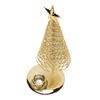 Christmas Tree Candlestick Holder with Star Metal Golden Christmas Tree Candle Stand for Festival Table Decoration