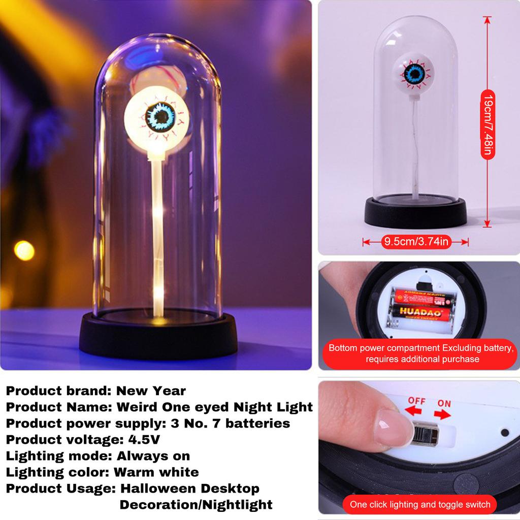 Strange One Eyed Night Light Party Decoration Ornament Small Night Light,Halloween Decorations, Halloween Ornaments-Without Battery