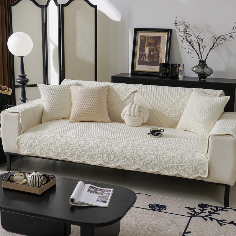 Winter Plush Sofa Cushion Light Luxury High Sense Simple Modern Thickened Non-Slip Four-Season Universal Sofa Cushion Cover