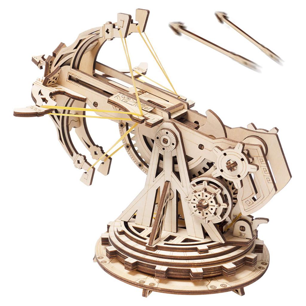 Siege Onager 3D Car Wooden Puzzle Scale Model,DIY Model Kit, Handcraft Gift,Home Decoration,Mechanical Model Kit, Building Toy
