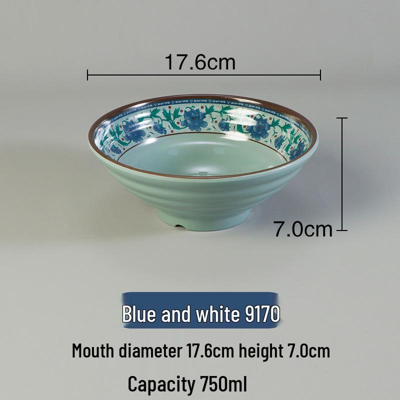 

Melamine Ramen Bowl: Porcelain-Like, Large Mala Tang Soup & Noodles Bowl for Wontons & Luosifen Noodle Shop Bowl Series