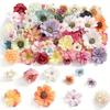 50Pcs Mini Rose Artificial Flowers Heads Fake Flower for Home Decor Wedding Decoration Bride DIY Craft Handmade Gift Accessories