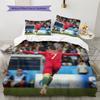 Biancheria da letto con motivo Cristiano Ronaldo Decorazione per la casa Regalo di compleanno (1 * copripiumino + 2 * federa, senza nucleo)