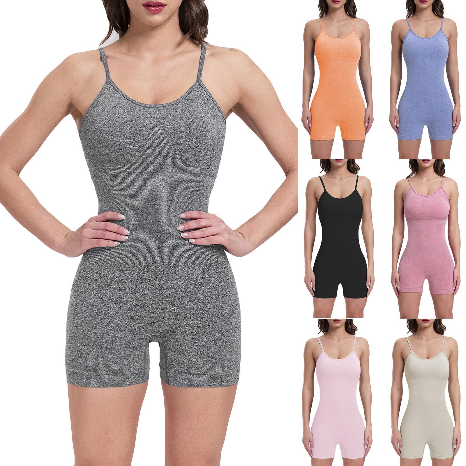 

Женские летние крутые шорты на подтяжках, бесшовный комбинезон для йоги, спорт на открытом воздухе, повседневная корректирующая одежда для бега и бега