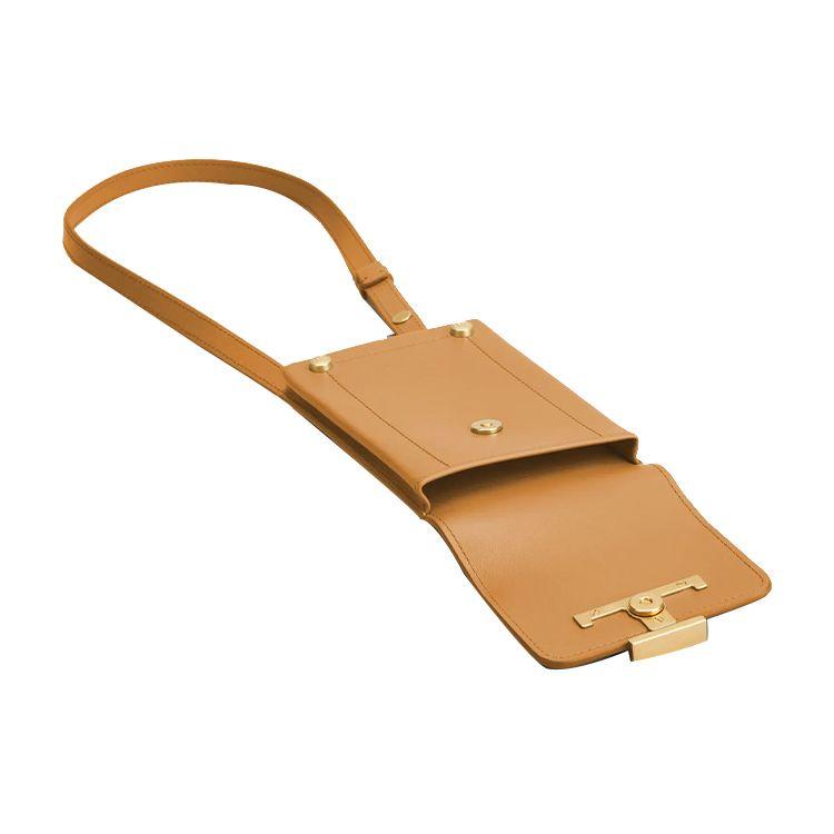 Tods Versátil Casual Alça de Ombro Ajustável Bolsa de Celular de Couro Bolsas Femininas Marrom XAWTSAOV302RORS410