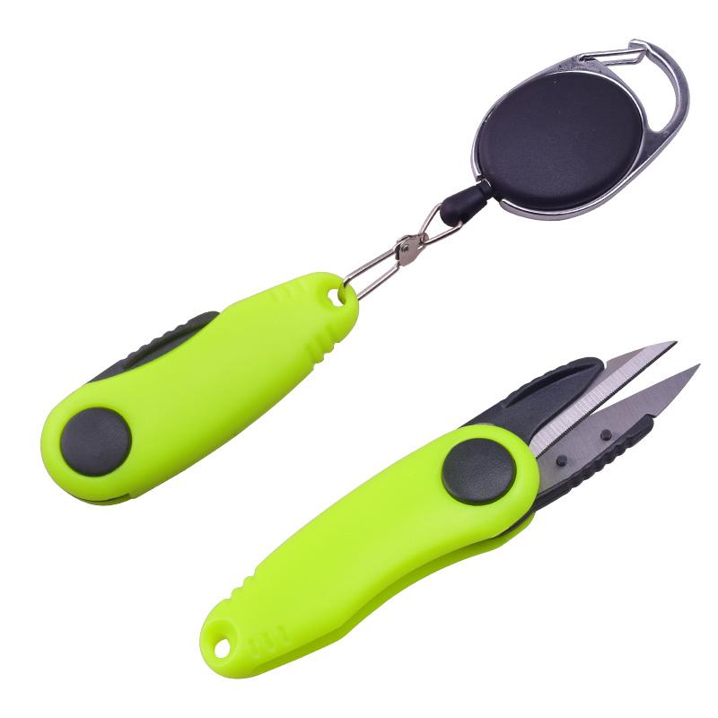 Small Scissors Foldable Fishing Kit Shrimp-type Fishing Line Cutter Clipper Nipper Hook Sharpener Fly Tying Tool Tackle Gear