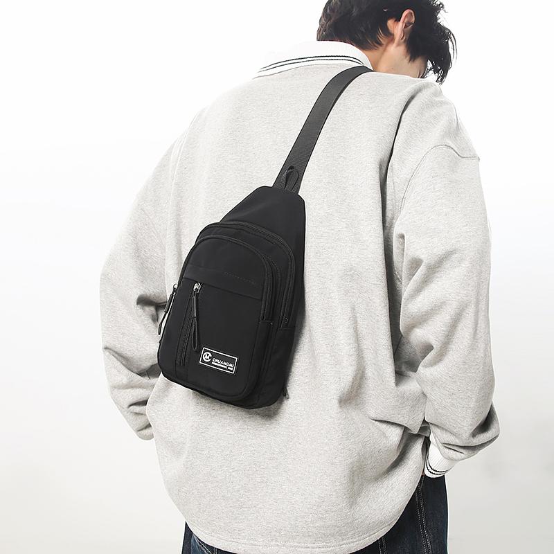 Chest Bag Lightweight Student Crossbody Bag Outdoor Riding Multifunctional Waist Bag Multi-Compartment Mobile Phone Bag