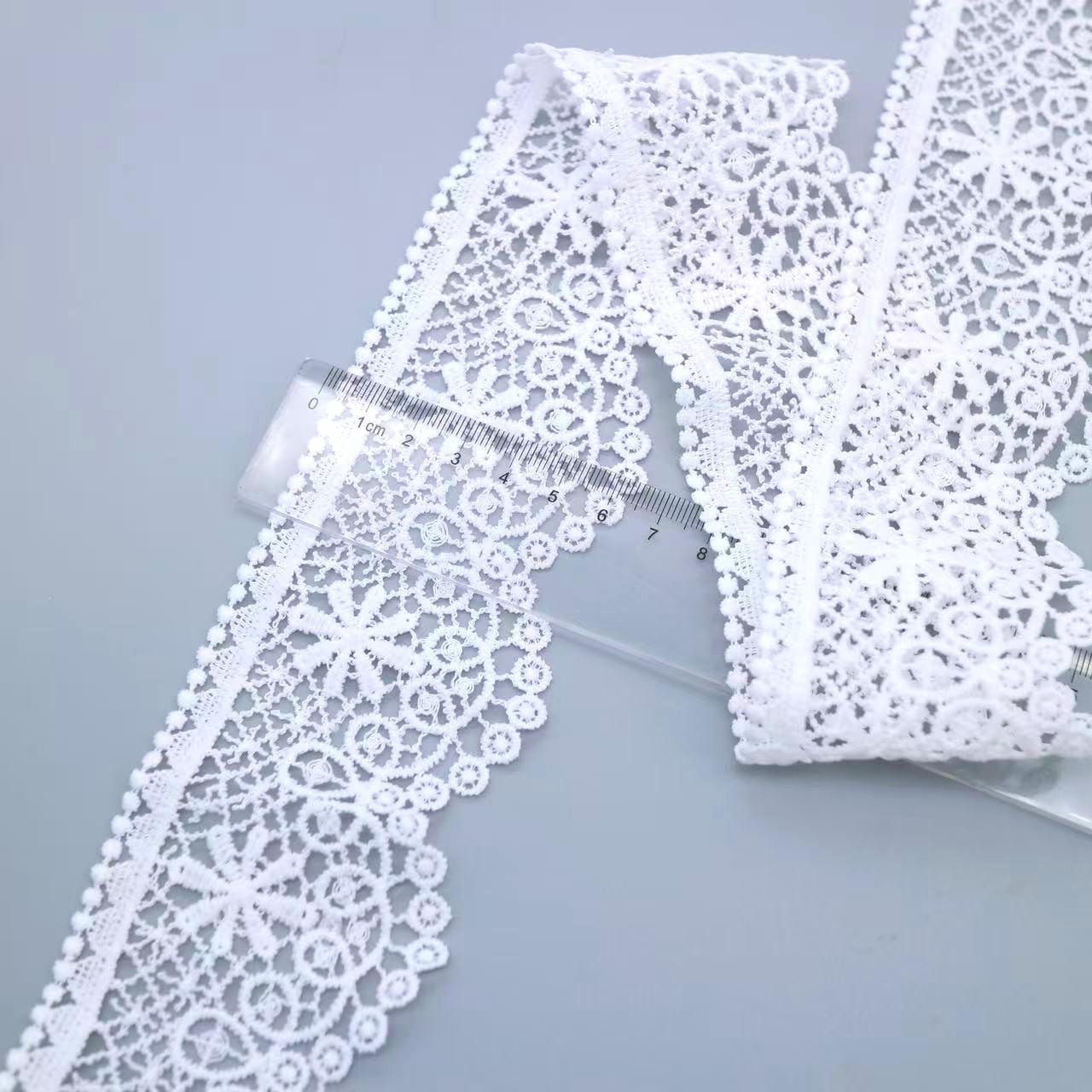 

6Cm Water-Soluble Milk Silk Lace, Lolita Luggage Clothing Curtain Lace Accessories Unilateral Wave Pattern SD378