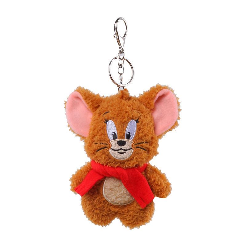 Tom And Jerry Cartoon Animal Plush Toy Keychain Doll Pendant Gift Children