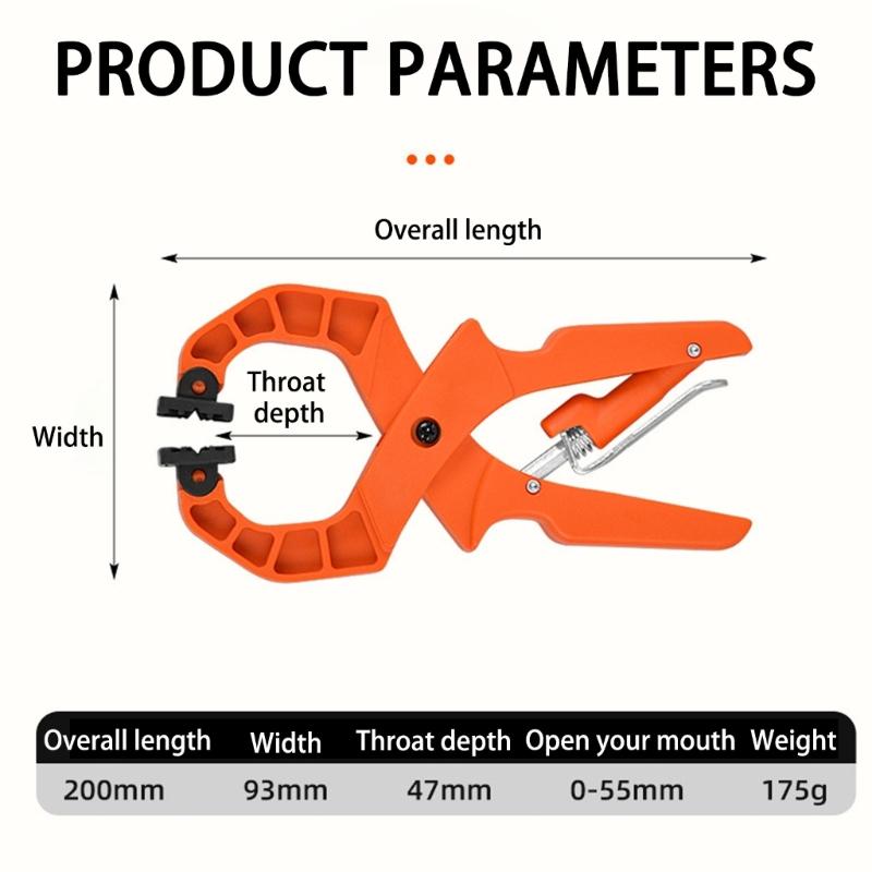 Strong Plastic Frame Clamps with Secure Locking Mechanism Small Spring Action Adjustable Clamps for Carpentry Tasks