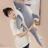 New Big Size Grey Dolphin Plush Toys Soft Full Stuffed Dolphin Throw Pillow Cozy Fluffy Sleeping Pillow Home Decor Cute Gift