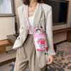 Trendy Bright Pink Russian Nesting Doll Crossbody Bag Women'S Fashion Shoulder Purse With Floral Design Zipper Closure And Adjustable Strap