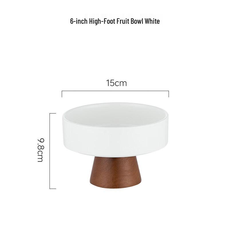 Nordic Style High-Footed Ceramic Serving Platter