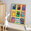 5D full drill round diamond painting set colorful cute cats living room decoration craft wall art