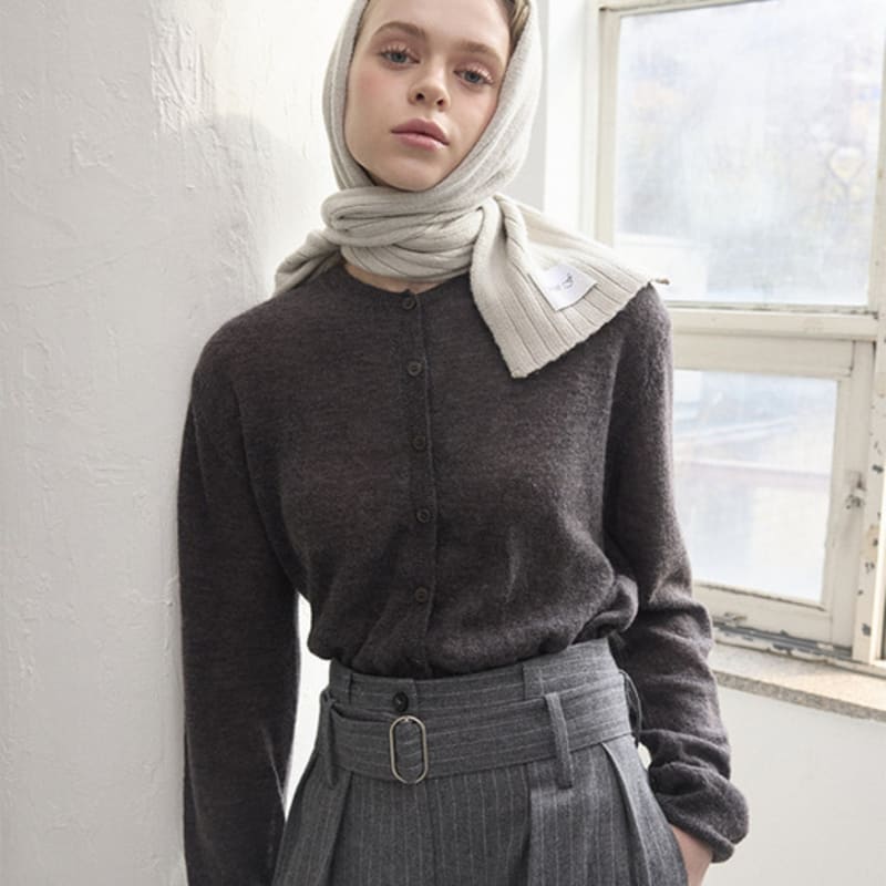 emilee F NINA KNIT MUFFLER BALACLAVA_light grey