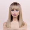 Synthetic Blond Brown White Red Wigs With Bangs Short Straight Wigs for Women Daily Cosplay Natural Hair Wig Heat Resistant Fiber