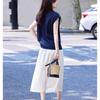 Women's Sleeveless Two-Piece Set with A-Line Skirt