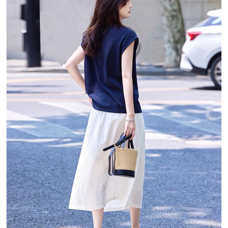 Women's Sleeveless Two-Piece Set with A-Line Skirt