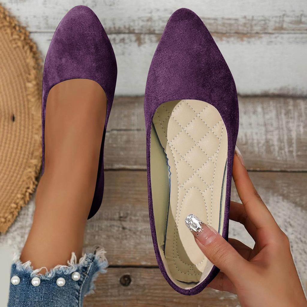 Women's Ballet Flats - Elegant Comfortable With Heel Balerina Shoes Summer Pointed Flat Shoes For Women