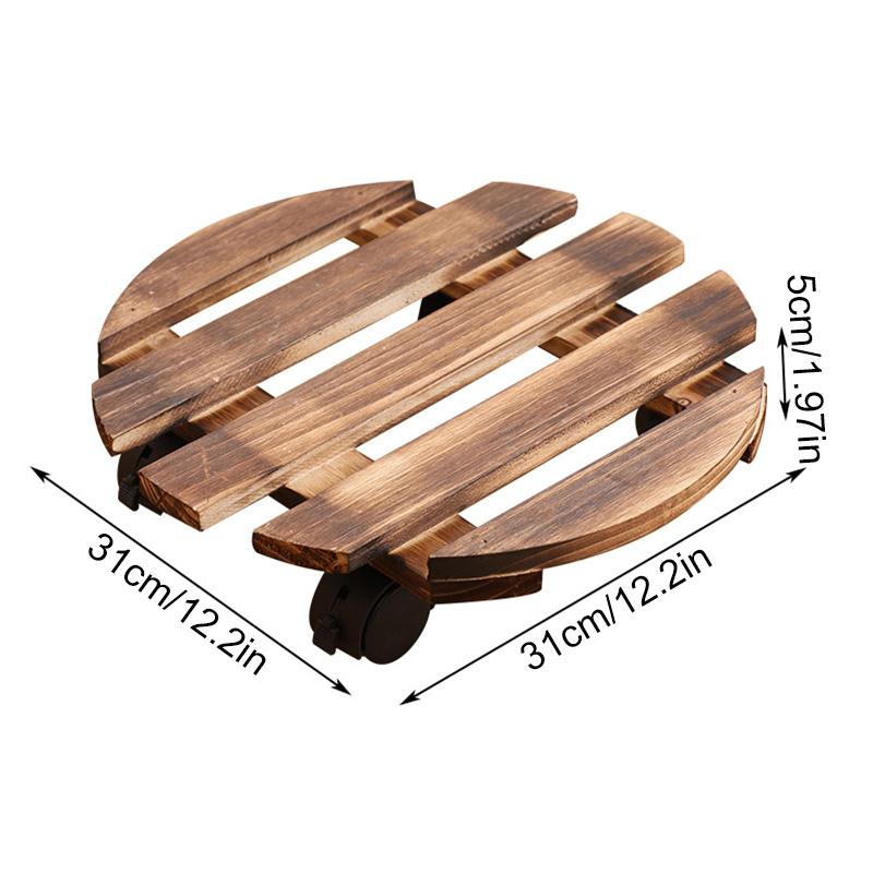 

1 шт. Поддон для растений с блокируемыми колесами, подвижная квадратная/круглая сверхпрочная тележка-ролики 31*31*5