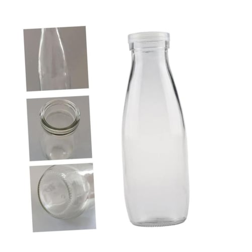 

HOLIDYOYO 5-Piece 500ml Glass Milk Containers, Vintage Milk Bottles, Drink Containers, Fresh Milk Bottles, Mini Juice Bottles, Coladores, Small Bottle